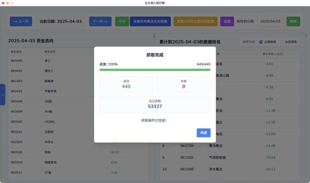 图片[5]-客户定制：股市主力流入数据统计、股市选号统计工具-九午科技